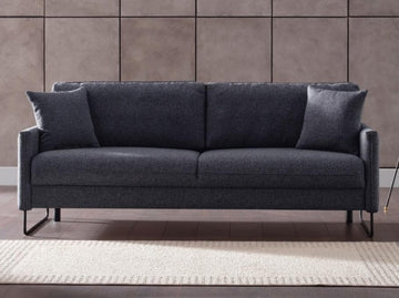 Laura Navy Blue 3 Seat Convertible Sofa - Ornate Home
