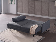 Laura Navy Blue 3 Seat Convertible Sofa - Ornate Home