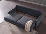 Laura Navy Blue 3 Seat Convertible Sofa - Ornate Home
