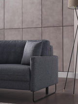 Laura Navy Blue 3 Seat Convertible Sofa - Ornate Home