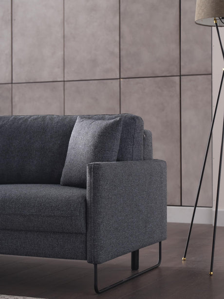 Laura Navy Blue 3 Seat Convertible Sofa - Ornate Home