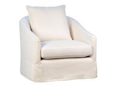Laura White Swivel Chair - Ornate Home