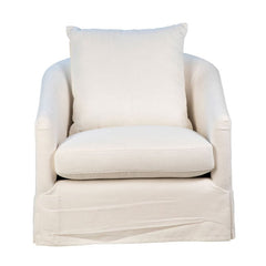 Laura White Swivel Chair - Ornate Home