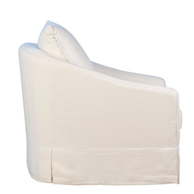 Laura White Swivel Chair - Ornate Home