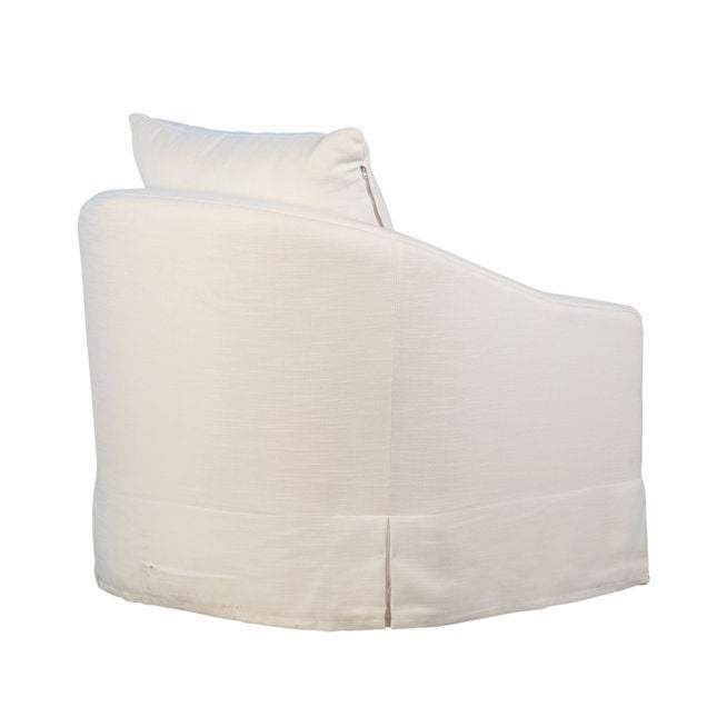 Laura White Swivel Chair - Ornate Home