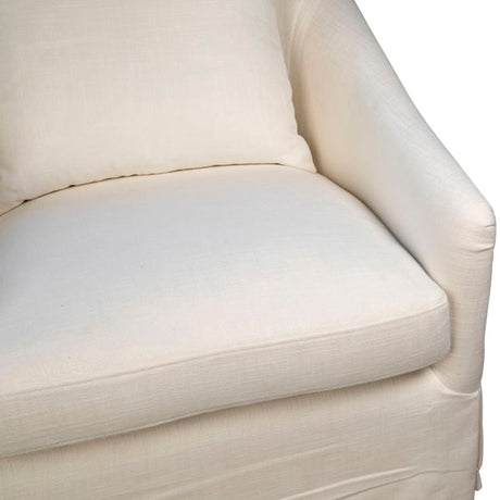 Laura White Swivel Chair - Ornate Home