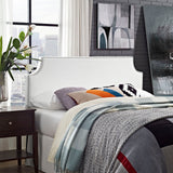 Laura White Upholstered Vinyl Queen Headboard - Ornate Home