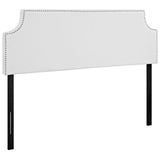 Laura White Upholstered Vinyl Queen Headboard - Ornate Home