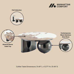 Laurel Coffee Table in Black - Ornate Home