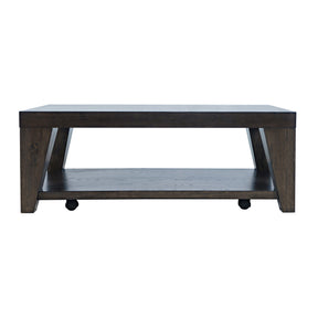 Laurel Espresso Creek Castered Leg Cocktail Table - Ornate Home