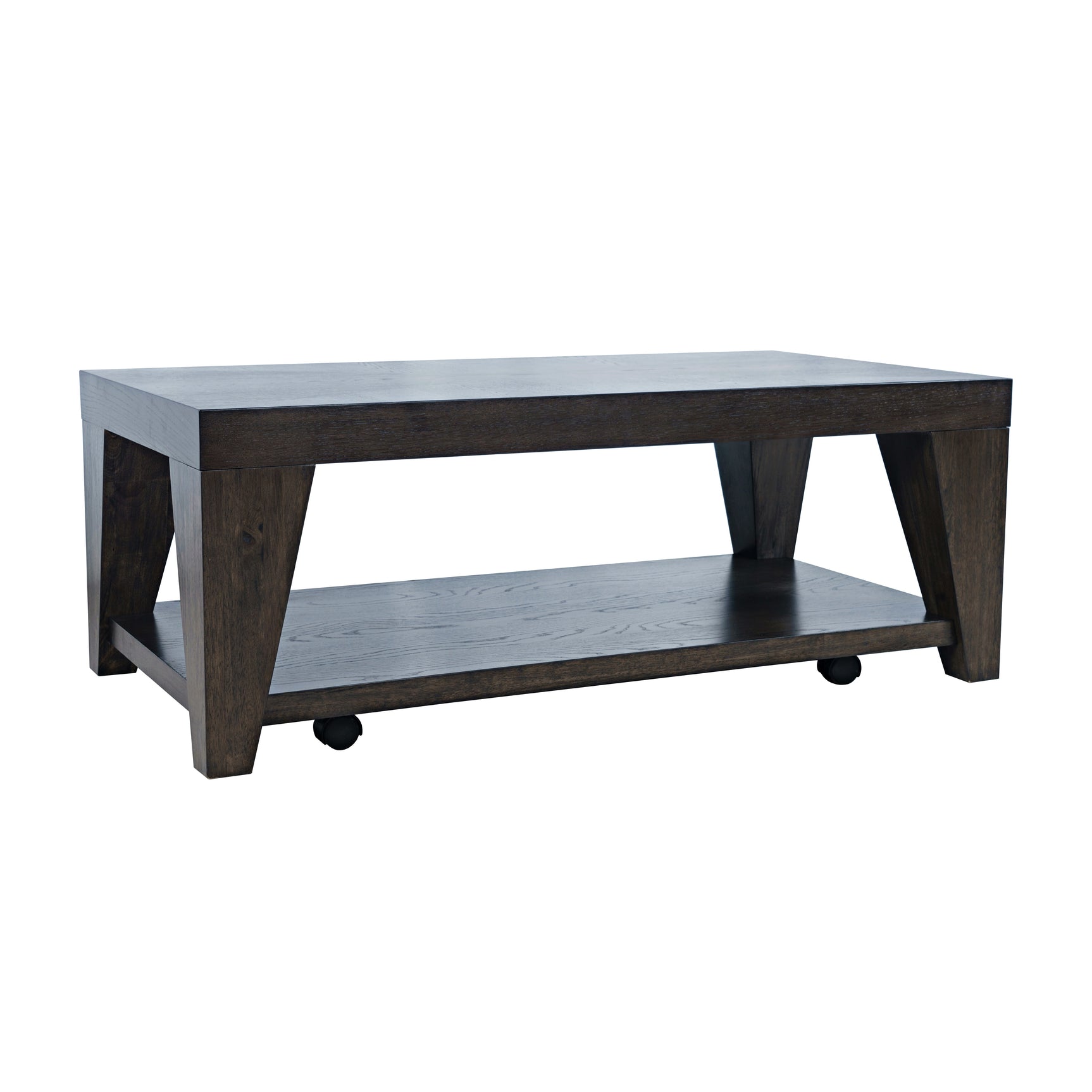 Laurel Espresso Creek Castered Leg Cocktail Table - Ornate Home