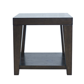 Laurel Espresso Creek Castered Leg End Table - Ornate Home