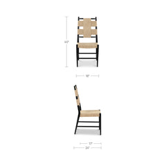 Laurel Natural/Charcoal Black Dining Chair (Set of 2) - Ornate Home