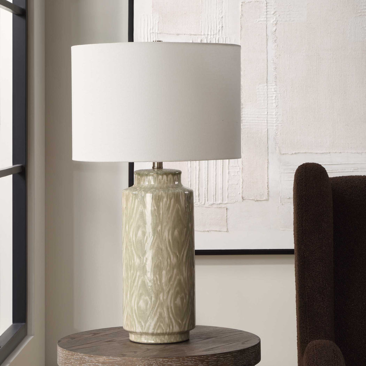 Laurel Sage Ceramic Table Lamp - Ornate Home
