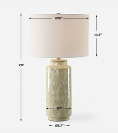 Laurel Sage Ceramic Table Lamp - Ornate Home