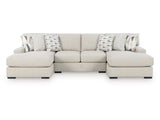 Laurelgrove Pebble 3-Piece Double Chaise Sectional - Ornate Home