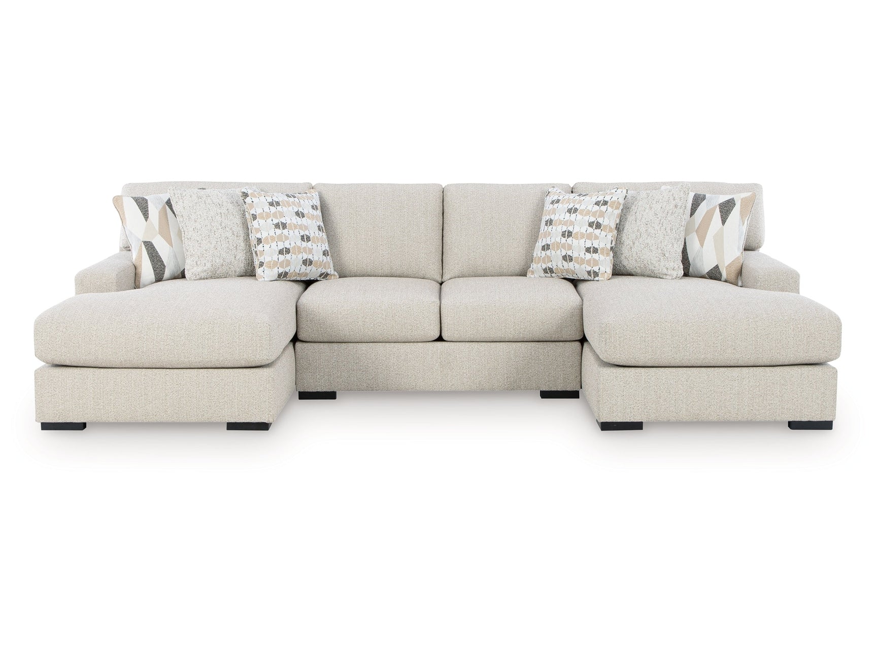 Laurelgrove Pebble 3-Piece Double Chaise Sectional - Ornate Home