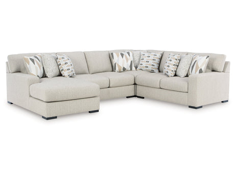 Laurelgrove Pebble 4-Piece Sectional with Left Chaise - Ornate Home