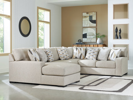 Laurelgrove Pebble 4-Piece Sectional with Left Chaise - Ornate Home