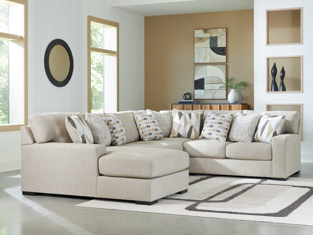 Laurelgrove Pebble 4-Piece Sectional with Left Chaise - Ornate Home