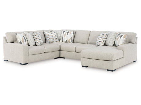 Laurelgrove Pebble 4-Piece Sectional with Right Chaise - Ornate Home