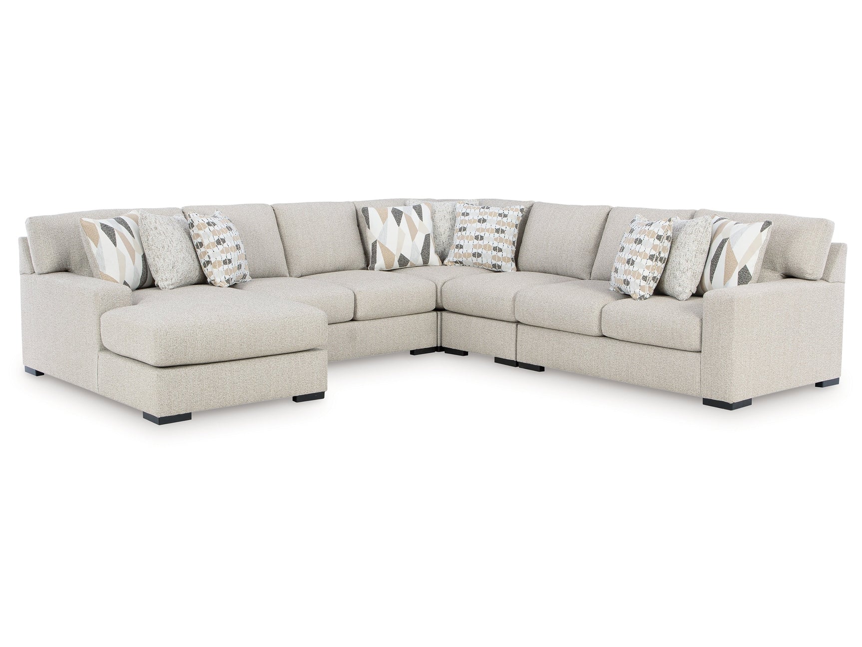 Laurelgrove Pebble 5-Piece Sectional with Left Chaise - Ornate Home