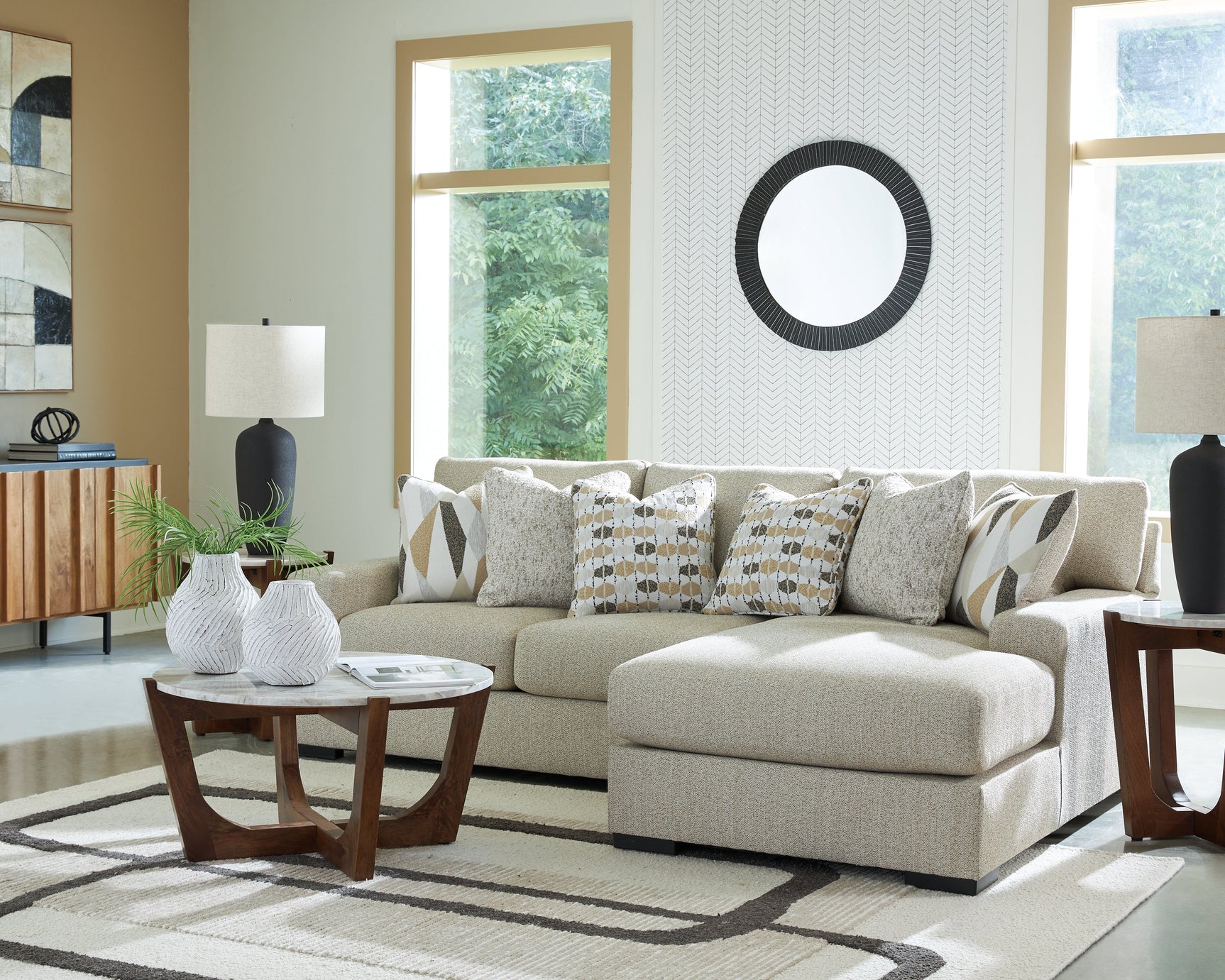 Laurelgrove Pebble RAF 2-Piece Sectional Sofa Chaise (Online Special Price) - Ornate Home