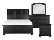 Laurelin Antique Dark Bronze/Black 4-piece Queen Bedroom Set - Ornate Home