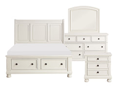 Laurelin Antique Dark Bronze/ White 4-piece Queen Bedroom Set - Ornate Home