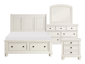 Laurelin Antique Dark Bronze/ White 4-piece Queen Bedroom Set - Ornate Home