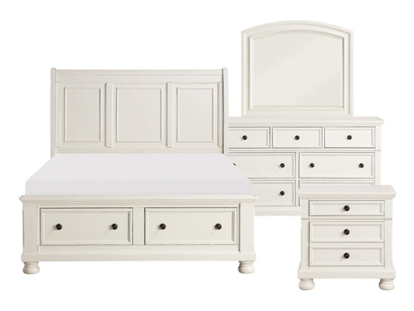 Laurelin Antique Dark Bronze/ White 4-piece Queen Bedroom Set - Ornate Home