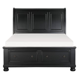 Laurelin Black 5-Piece Queen Bedroom Set - Ornate Home