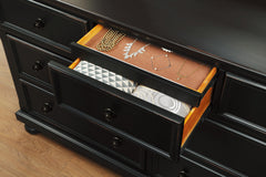 Laurelin Black Dresser w/ Hidden Jewelry Tray - Ornate Home