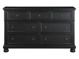Laurelin Black Dresser w/ Hidden Jewelry Tray - Ornate Home