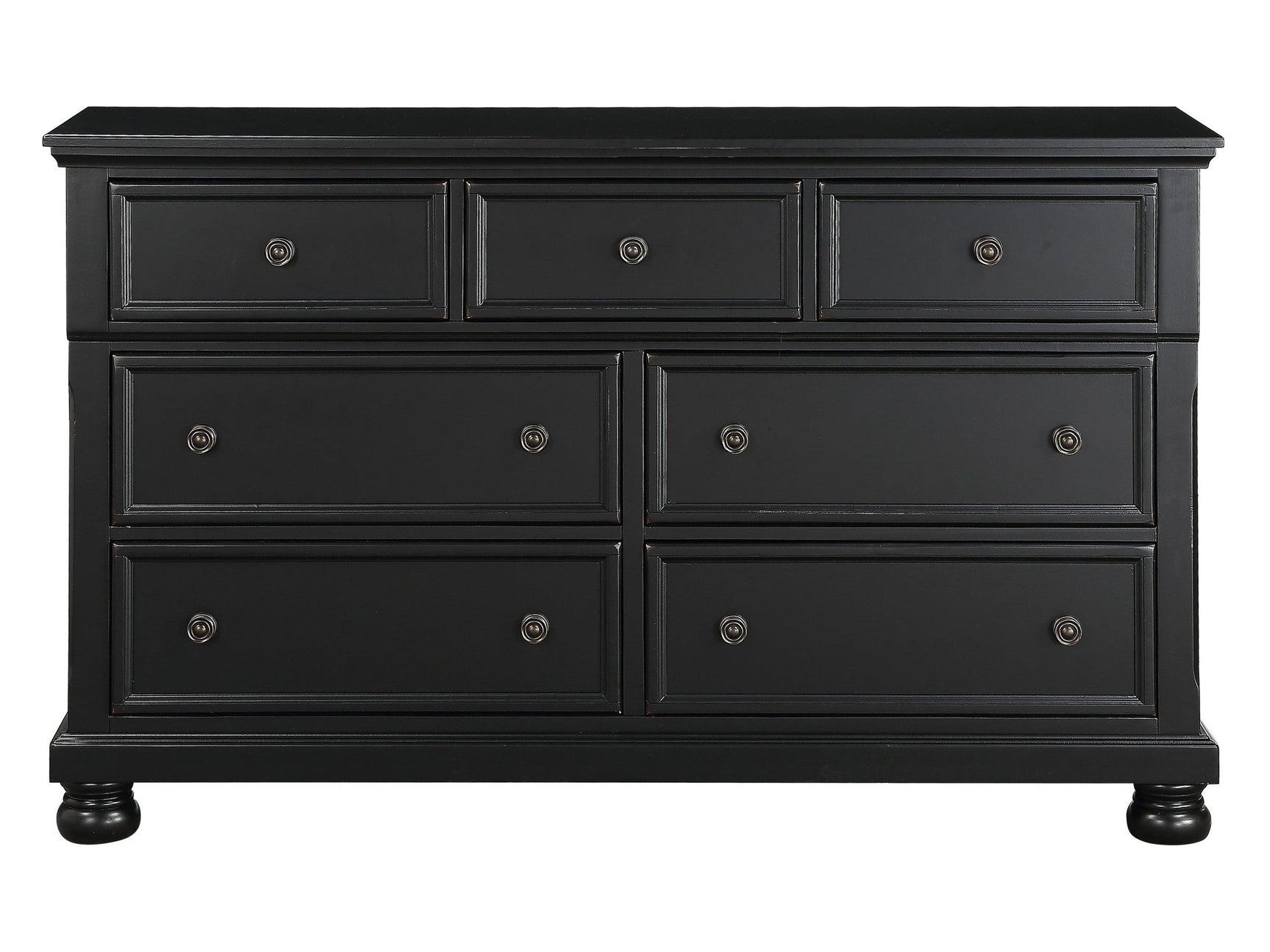Laurelin Black Dresser w/ Hidden Jewelry Tray - Ornate Home