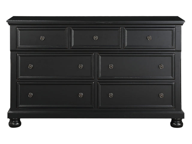 Laurelin Black Dresser w/ Hidden Jewelry Tray - Ornate Home