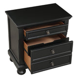 Laurelin Black Nightstand - Ornate Home
