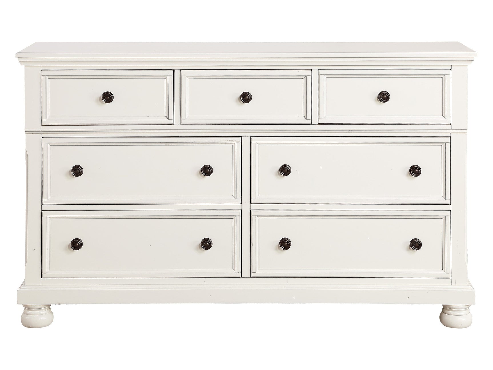 Laurelin White Dresser w/ Hidden Jewelry Tray - Ornate Home