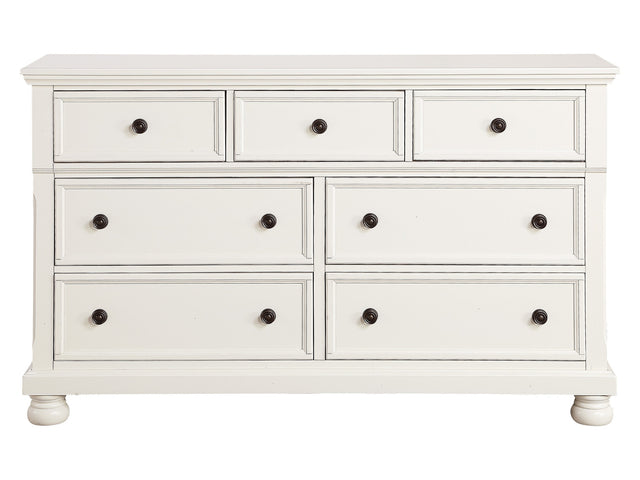 Laurelin White Dresser w/ Hidden Jewelry Tray - Ornate Home