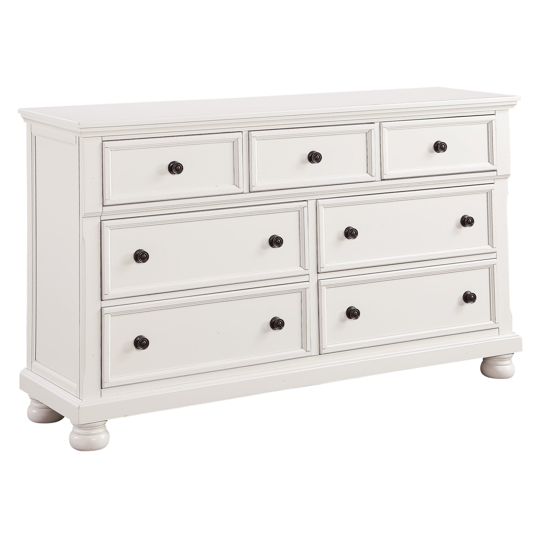 Laurelin White Dresser w/ Hidden Jewelry Tray - Ornate Home