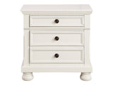 Laurelin White Nightstand - Ornate Home