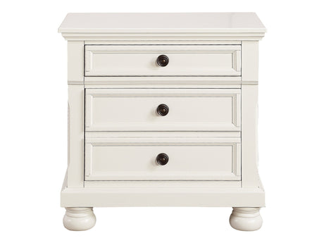 Laurelin White Nightstand - Ornate Home