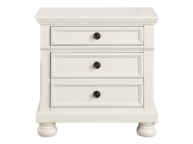 Laurelin White Nightstand - Ornate Home
