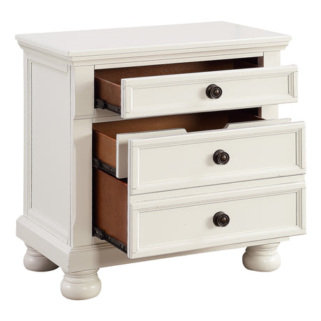 Laurelin White Nightstand - Ornate Home