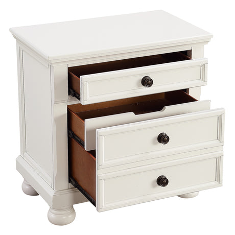 Laurelin White Nightstand - Ornate Home