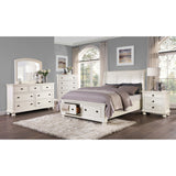 Laurelin White Queen Sleigh Platform Bed - Ornate Home