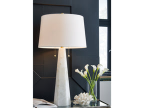 Laurellen White 2-Piece Lamp Set (Online Special Price) - Ornate Home
