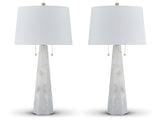 Laurellen White 2-Piece Lamp Set (Online Special Price) - Ornate Home