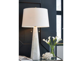Laurellen White 2-Piece Lamp Set - Ornate Home