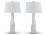 Laurellen White 2-Piece Lamp Set - Ornate Home